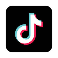 the tiktok logo on a black background